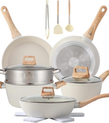 16PCS Pots and Pans Set Non Stick Cookware Set Nonstick with Cooking Set